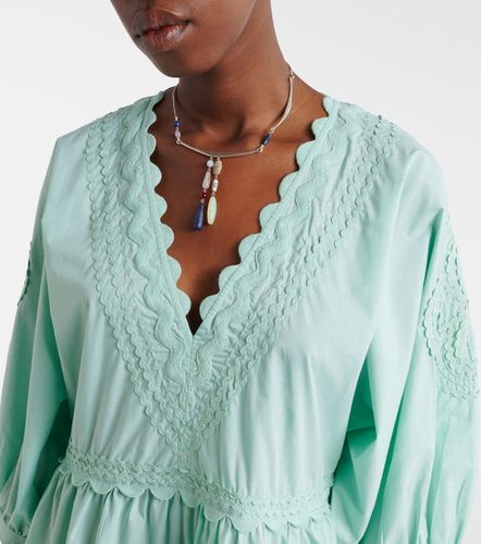 Robe en popeline de coton à broderies - Juliet Dunn - Modalova