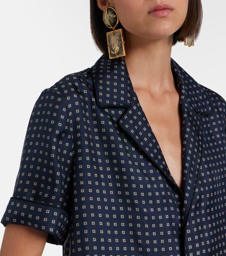 Chemise de pyjama en soie à imprimé - Saint Laurent - Modalova