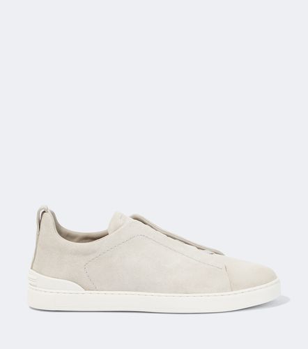Zegna Baskets Triple Stitch en daim - Zegna - Modalova