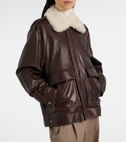 Veste Drey en cuir et shearling - Nour Hammour - Modalova