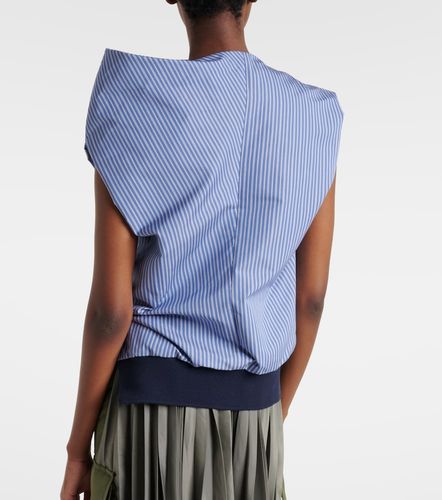 Sacai Top en coton mélangé rayé - Sacai - Modalova