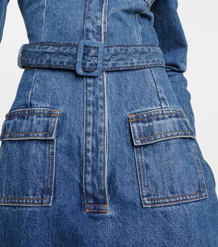 Robe ceinturée en denim - Self-Portrait - Modalova