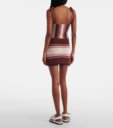 Robe rayée en crochet de coton - The Attico - Modalova