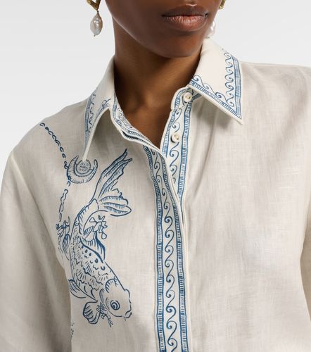Alémais Chemise oversize Lucky en lin imprimée - Alemais - Modalova