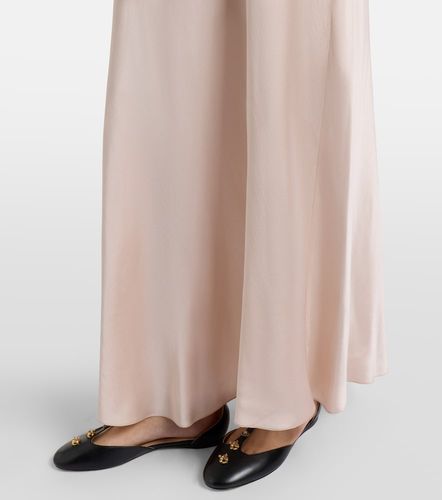 Chloé Robe longue en satin de soie à dentelle - Chloe - Modalova