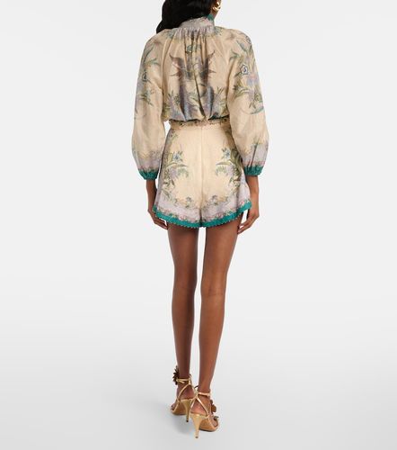 Short Indra en lin imprimé - Zimmermann - Modalova