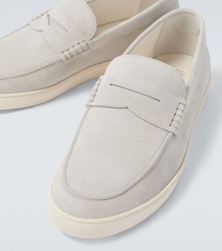 Baskets slip-on en daim et shearling - Brunello Cucinelli - Modalova