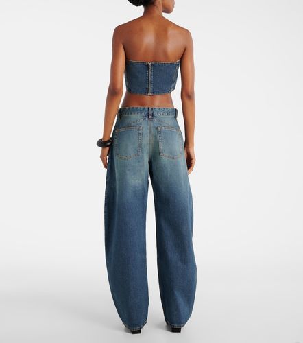 Alaïa Top raccourci en denim - Alaia - Modalova