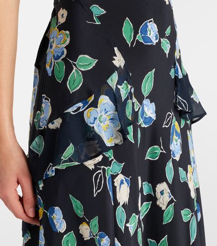 Robe midi Kimmie en soie à fleurs - Rixo - Modalova