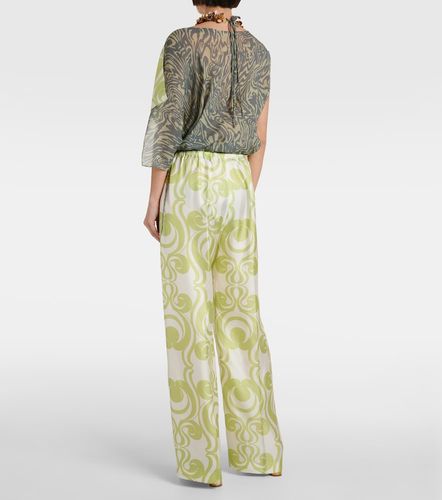 Pantalon ample imprimé en soie - Dries Van Noten - Modalova