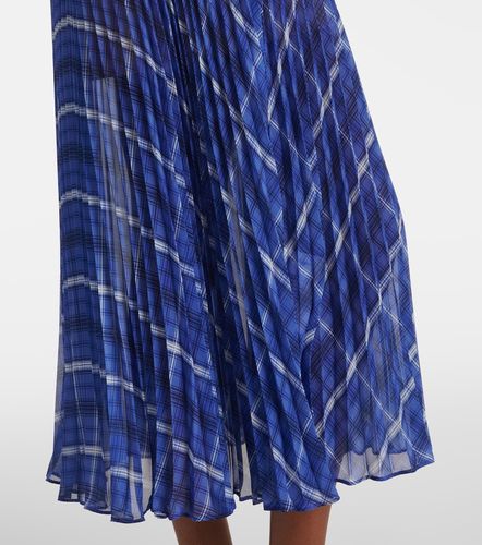 Robe ceinturée à motif tartan - Self-Portrait - Modalova