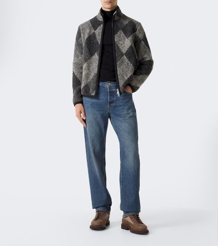 Veste en laine mélangée à motif argyle - Moncler - Modalova