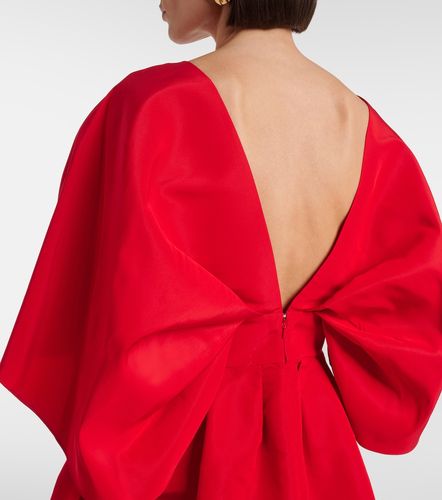 Robe froncée Fan en soie - Carolina Herrera - Modalova