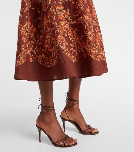 Alémais Robe midi Seraphina imprimée en lin - Alemais - Modalova