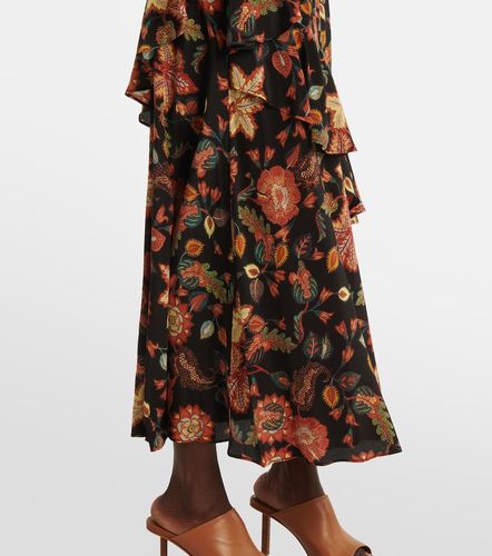 Robe midi Amaia en crêpe à fleurs - Ulla Johnson - Modalova