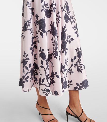 Robe midi en satin à nœud - Self-Portrait - Modalova
