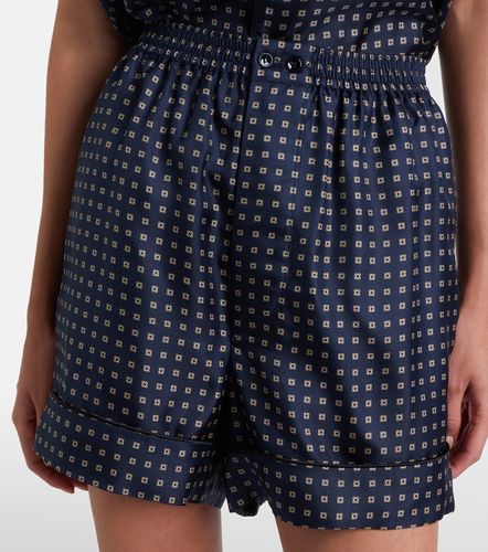 Short en soie à imprimé - Saint Laurent - Modalova