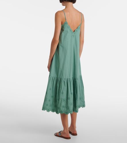 Robe midi brodée en coton - Juliet Dunn - Modalova