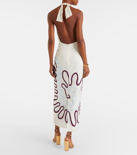 Robe longue Clara imprimée en lin - Cala de la Cruz - Modalova