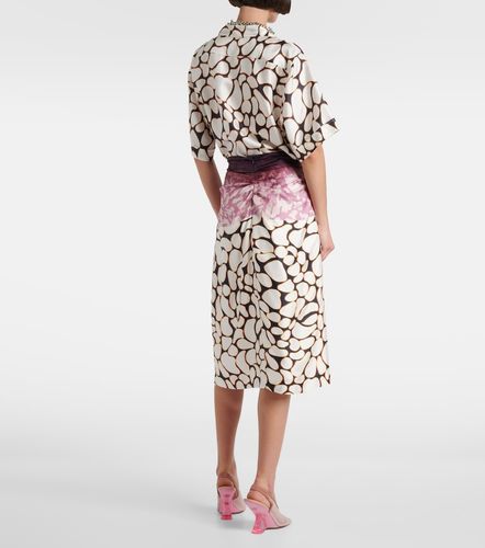 Jupe midi en soie à imprimé - Dries Van Noten - Modalova