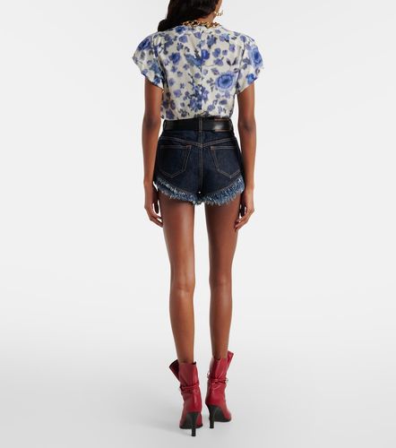 Short Eneidala à taille haute en jean - Isabel Marant - Modalova