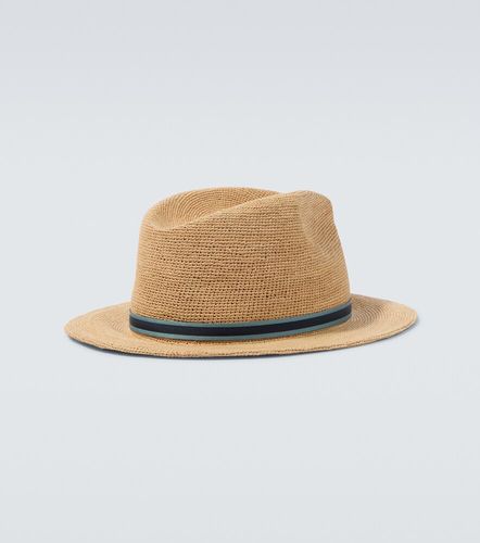 Fedora Argentina en paille crochetée - Borsalino - Modalova