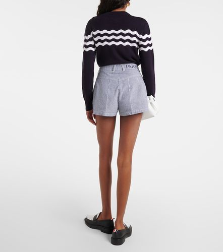Short taille haute en denim à rayures - Patou - Modalova