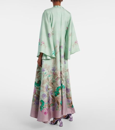 Robe longue Magnifico en soie à fleurs - La DoubleJ - Modalova