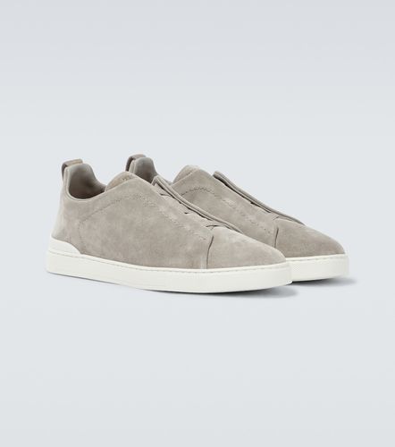 Zegna Baskets Triple Stitch en daim - Zegna - Modalova