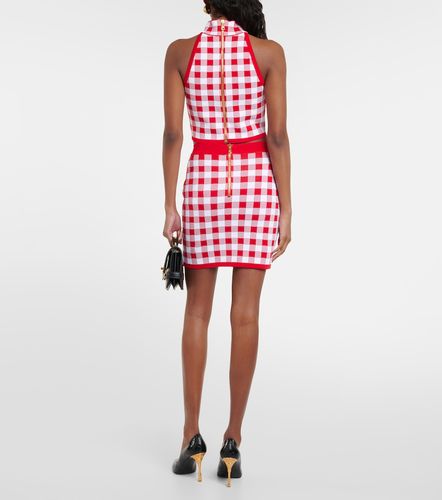 Balmain Crop top à carreaux - Balmain - Modalova