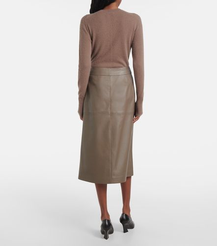 Joseph Jupe midi en cuir - Joseph - Modalova