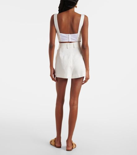 Short en coton et lin mélangé - Dolce&Gabbana - Modalova
