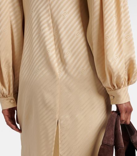 Robe midi GG rayée en jacquard de soie - Gucci - Modalova