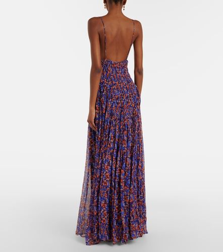 Robe longue Atrani en soie à fleurs - Ulla Johnson - Modalova