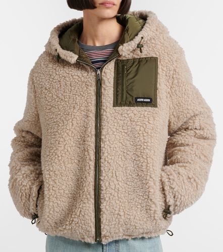 Veste doudoune en laine mélangée - Miu Miu - Modalova