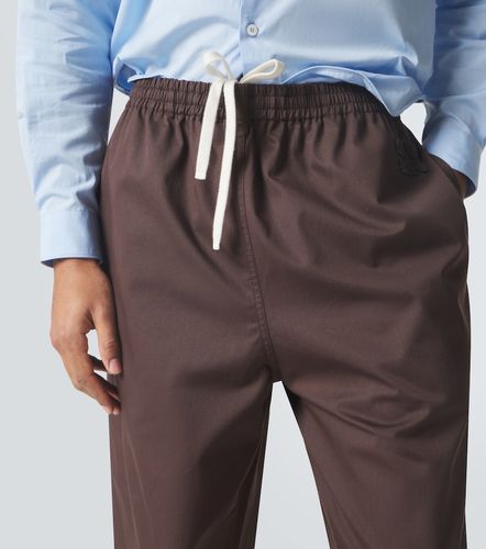 Pantalon fuselé en sergé de coton - Miu Miu - Modalova