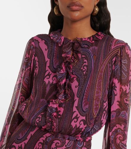 Robe en soie à imprimé cachemire - Etro - Modalova