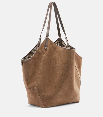 Cabas réversible Medium Monili en daim - Brunello Cucinelli - Modalova
