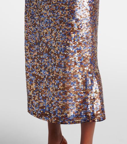 Jupe midi en laine mélangée à sequins - Dries Van Noten - Modalova