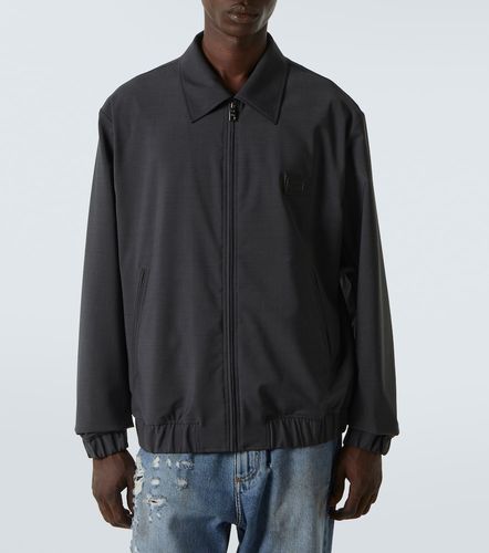 Veste blouson en laine mélangée - Dolce&Gabbana - Modalova