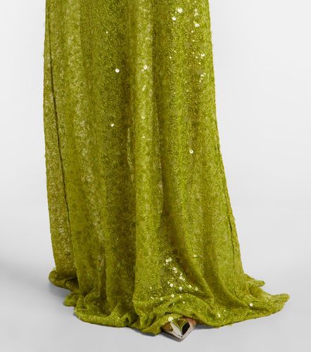 Robe drapée à paillettes - David Koma - Modalova