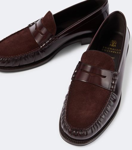 Mocassins en cuir et daim - Brunello Cucinelli - Modalova