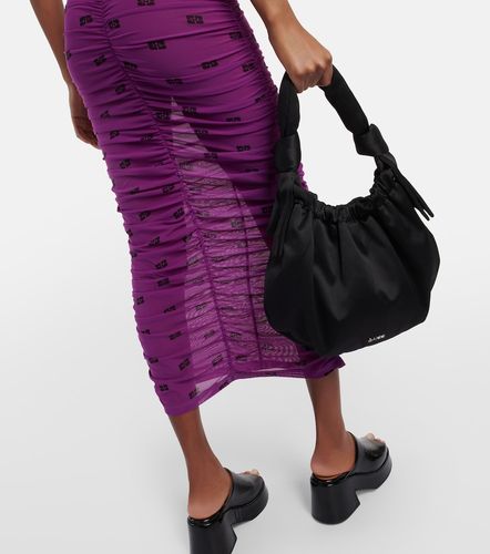 Robe midi imprimée en résille - Ganni - Modalova