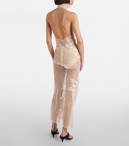 Top en crochet de coton à fleurs - Magda Butrym - Modalova