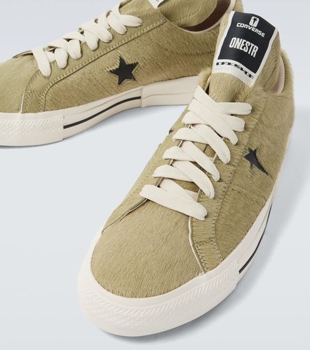 X Converse – Baskets en cuir façon poulain - Rick Owens - Modalova