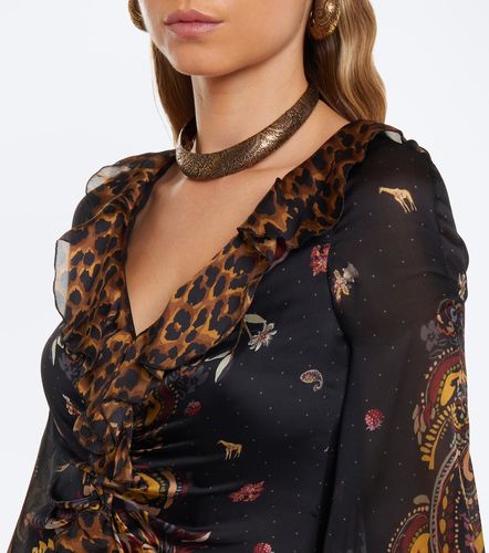 Robe longue en soie à imprimé - Etro - Modalova