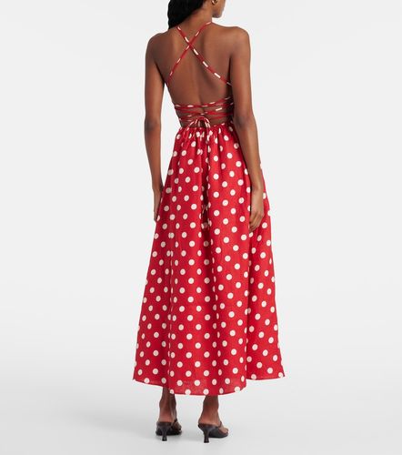 Posse Robe midi Lori en lin à pois - Posse - Modalova