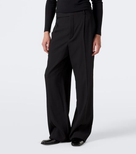 Pantalon ample en laine mélangée à rayures - Saint Laurent - Modalova