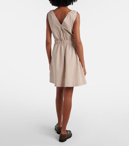 Robe rayée en coton mélangé - Brunello Cucinelli - Modalova