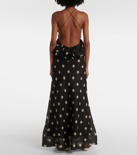 Robe longue Crush en lin et soie à pois - Zimmermann - Modalova